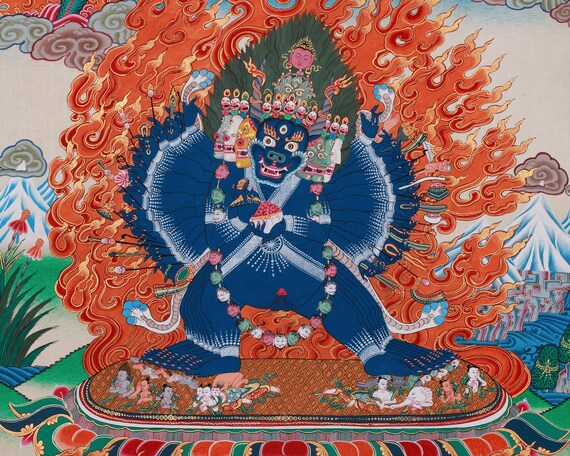 激しいヤマンタカタンカ | 怒りの守護神 | タントラ守護神アート