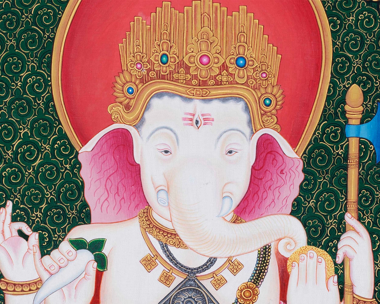 Ganesh Painting | Original Hand-painted Ganapati Bappa Thangka | Sacred ...