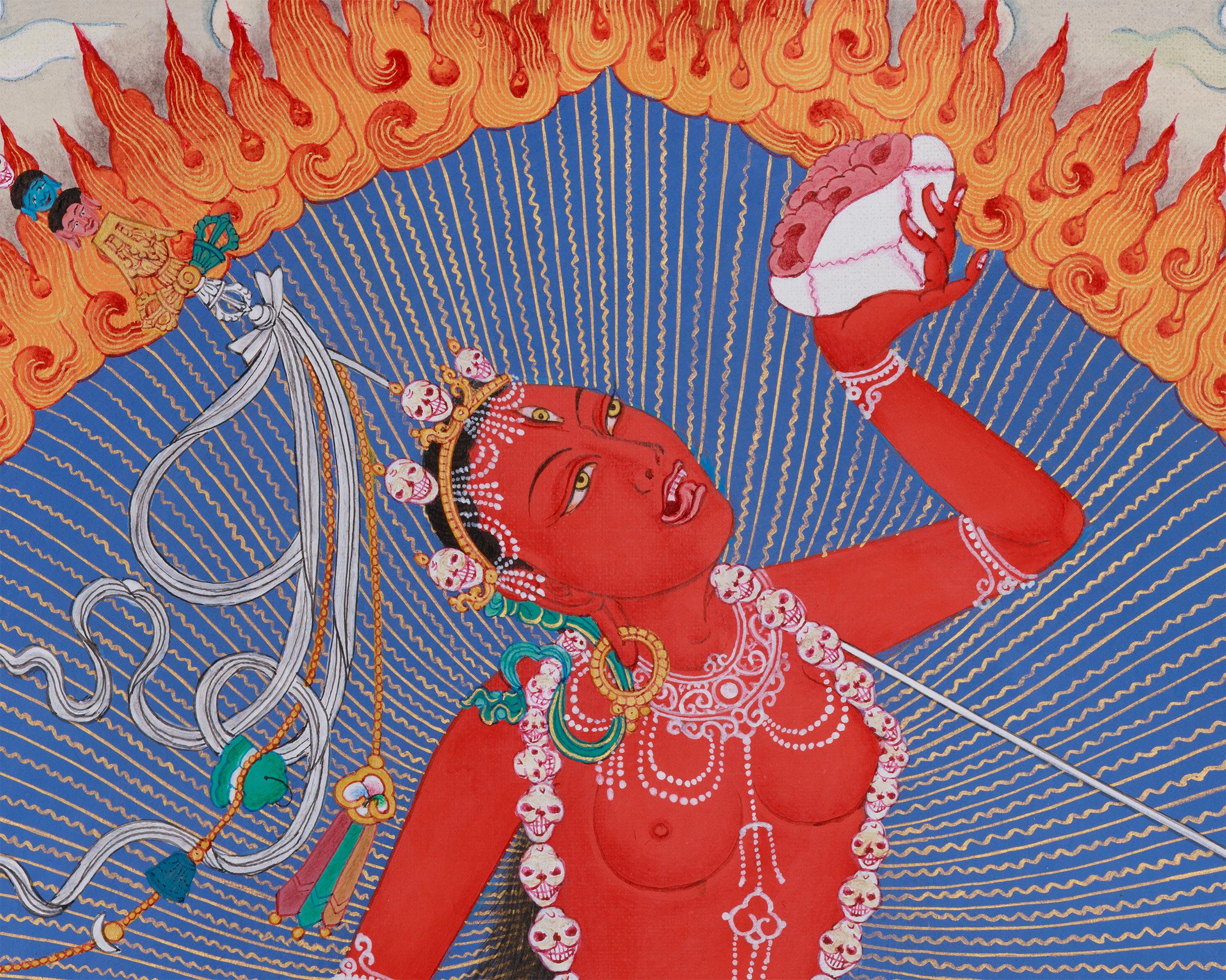 バジュラヨーギニー Vajrayogini ヨギニ タンカ Vajrayogini タンカ