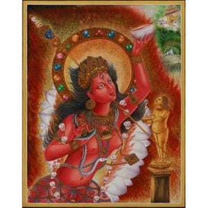 Thangka of Vajrayogini | Tibetan Tantric Dakini | Sacred Buddhist Art | Wrathful Goddess | Wisdom & Transformation Dakini  | Spiritual Decor