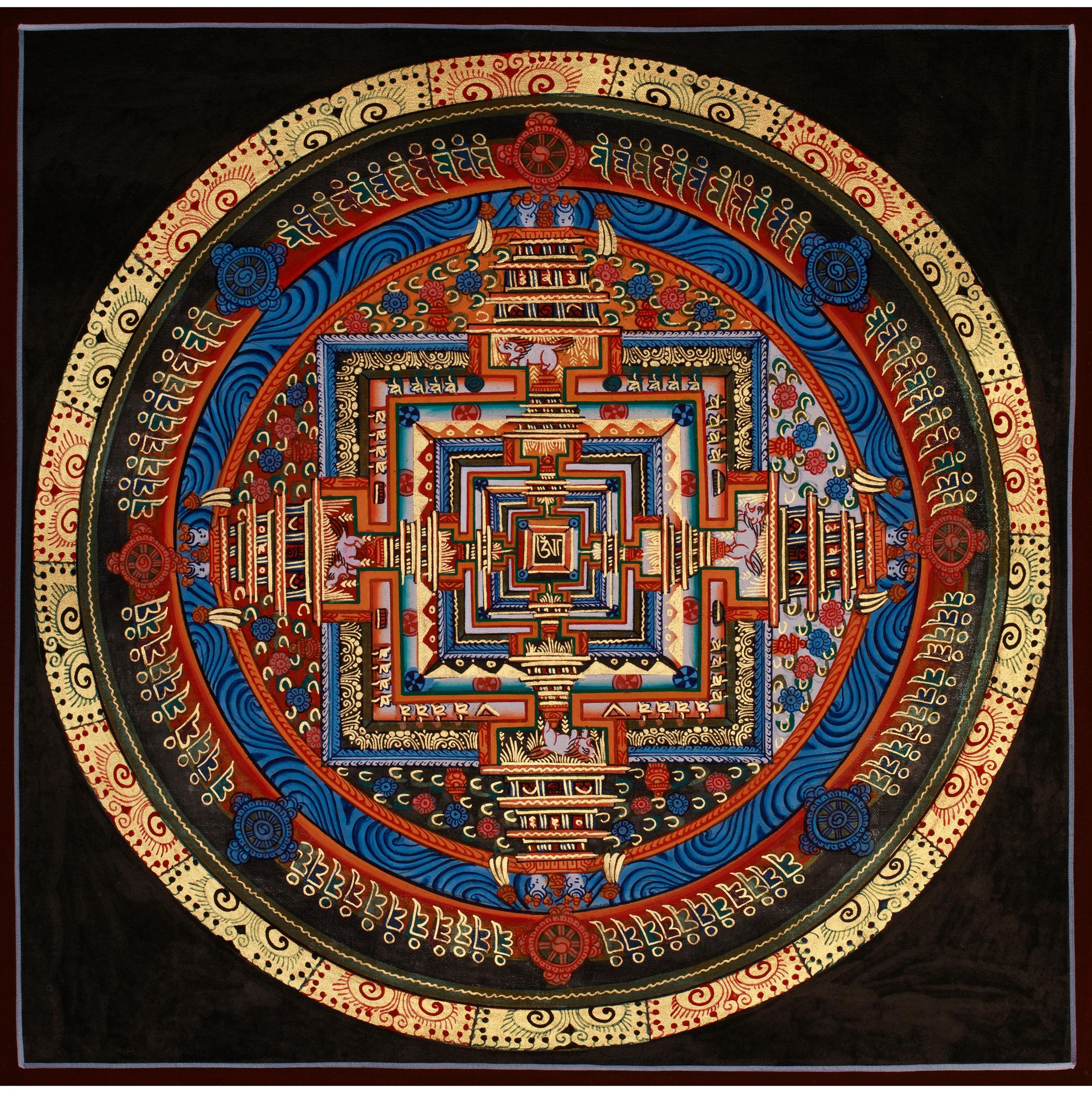 Kalachakra Mandala Thangka | Vajrayana Buddhism Art | Spiritual
