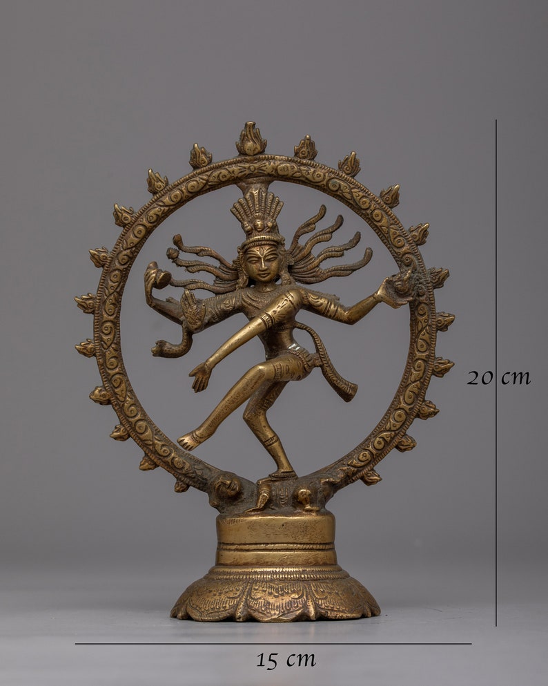 Shiva Nataraja Brass Statue | Hindu Cosmic Dance Sculpture ...