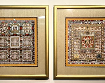 Extraordinary Ryoukai Mandala Set Thangka | Two Realm Mandala in