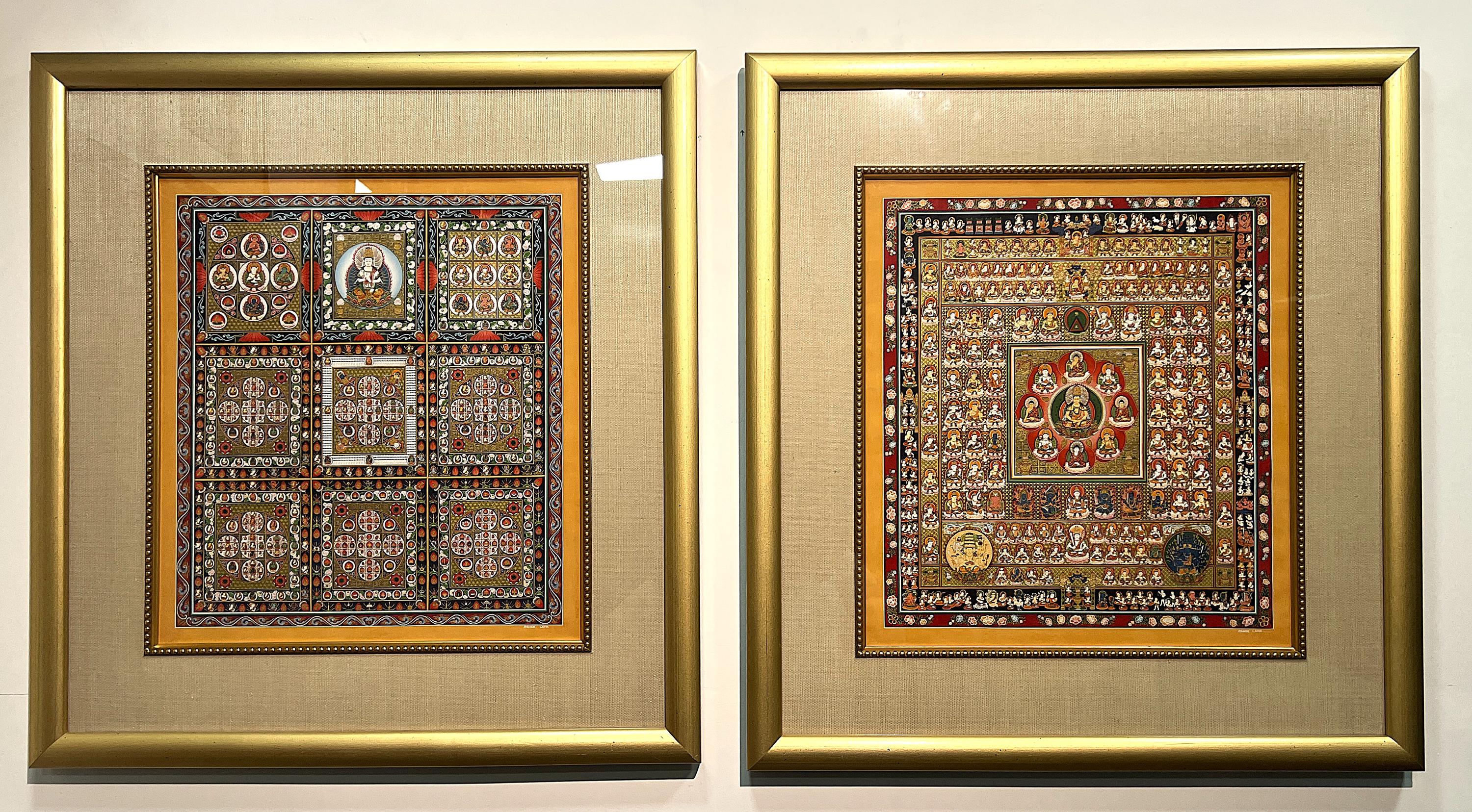 Original Handmade Ryoukai Mandala Set Thangka | Two Realm Mandala