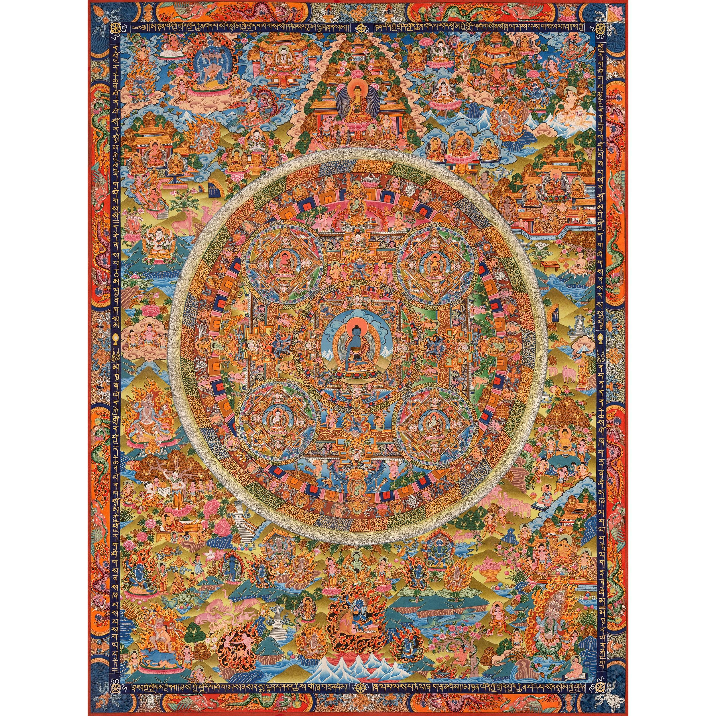 アクショバヤ仏曼荼羅 | 曼荼羅五大仏陀 |チベット仏教美術 |癒しと