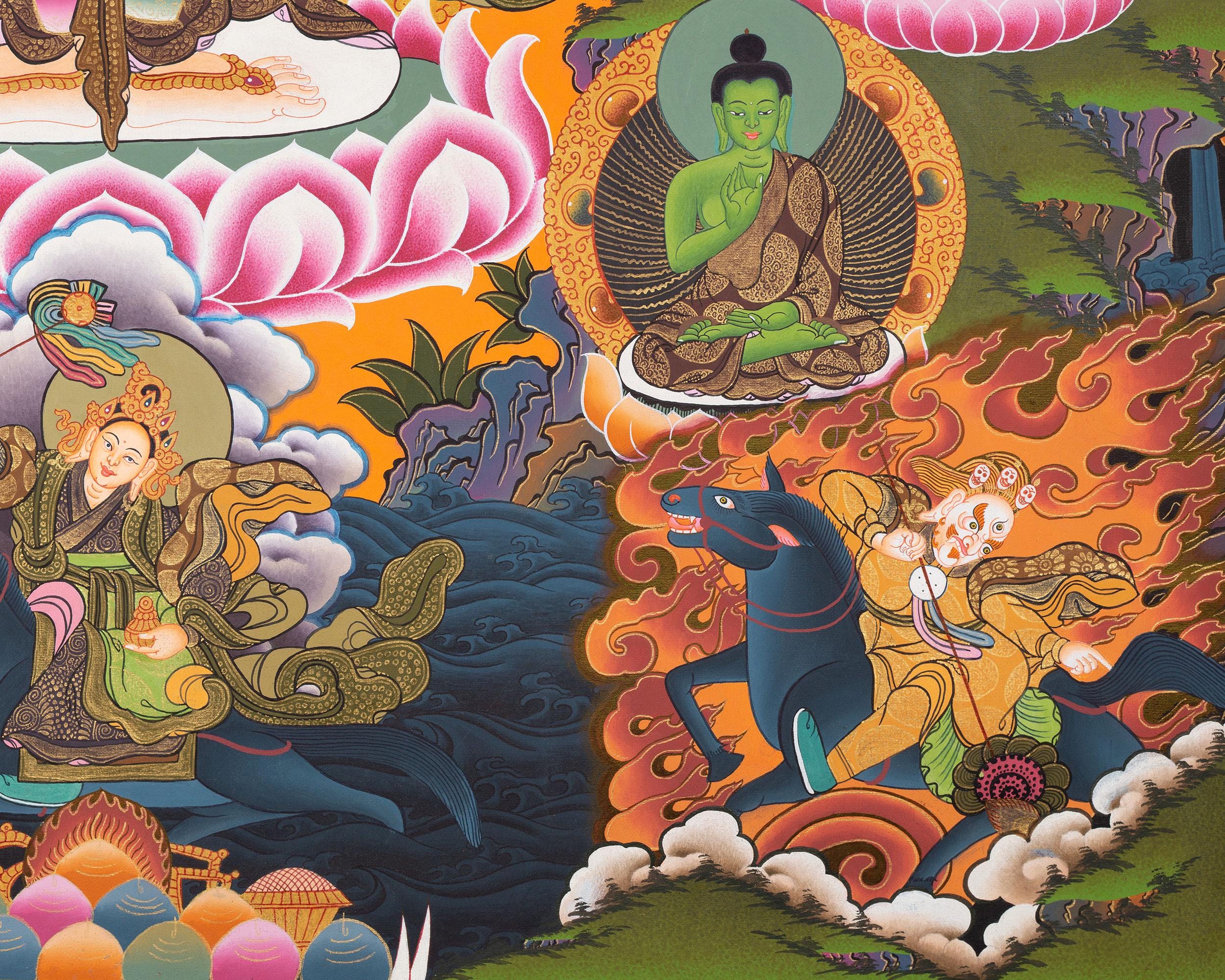 タンカ画 - 千手観音 - チベット仏教美術 - 曼荼羅壁掛け - Etsy 日本