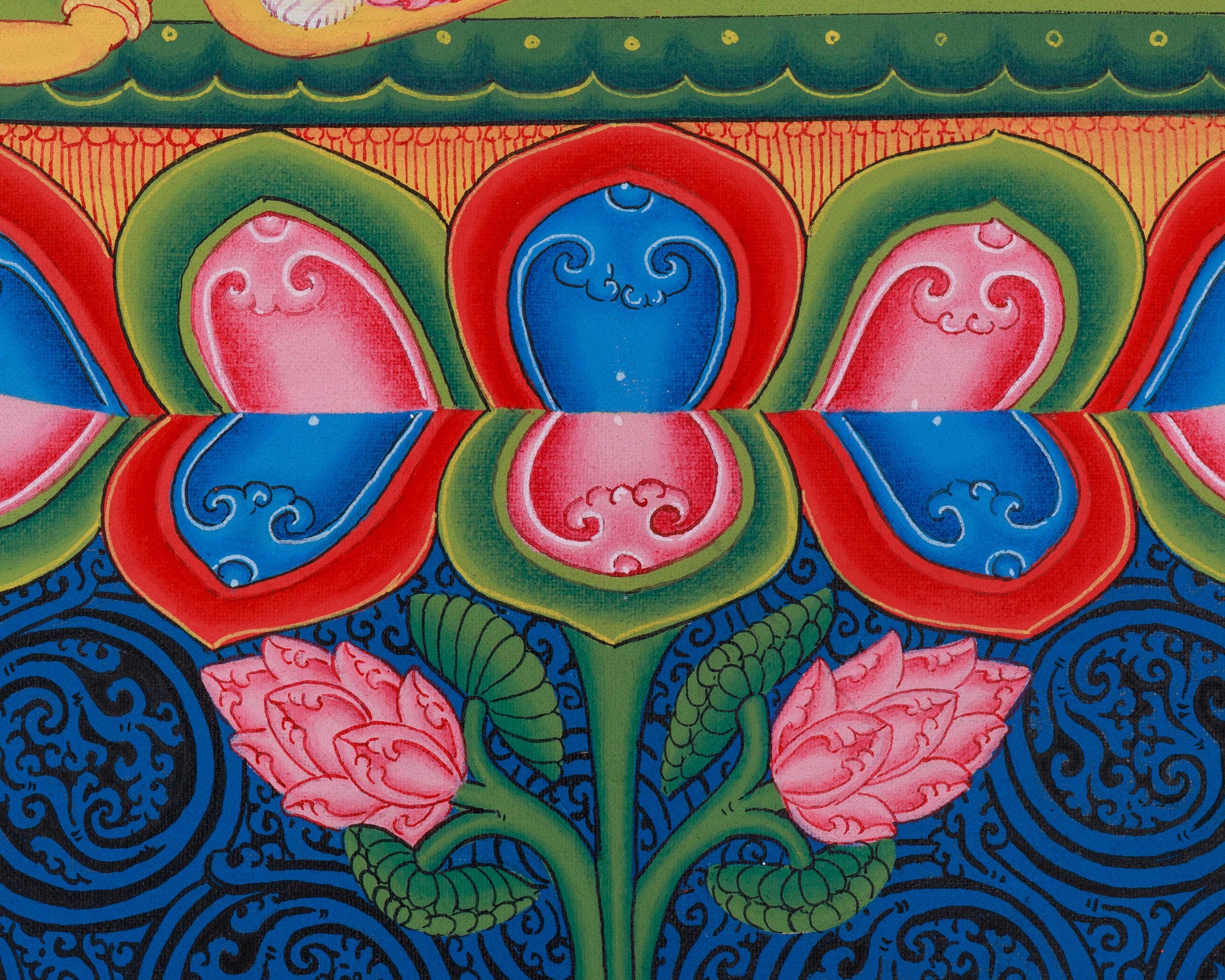 Goddess Siddhi Lakshmi (purnachandi) Thangka | Multi-headed