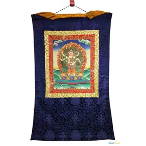 Six-Armed Mahakala | Wealth and Protection Giving Mahakala | Wall Decoration Painting | Art Painting for Meditation and Good Luck to House