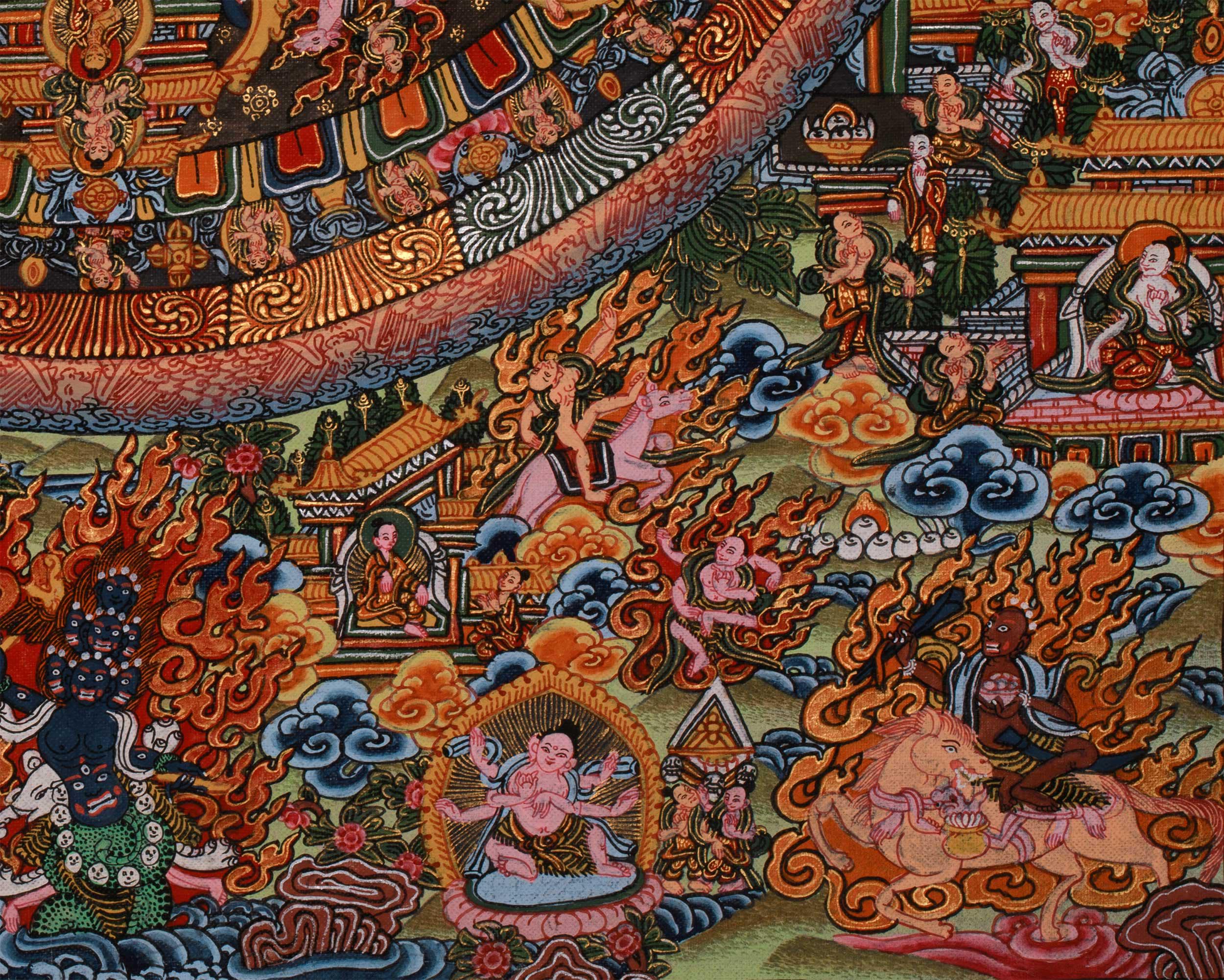 Vintage Yamantaka Mandala | Yamantaka With Consort in Divine Union