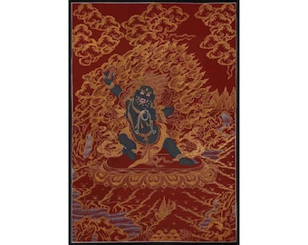 金剛仏画 - 怒りの神のチベットタンカ - Etsy 日本