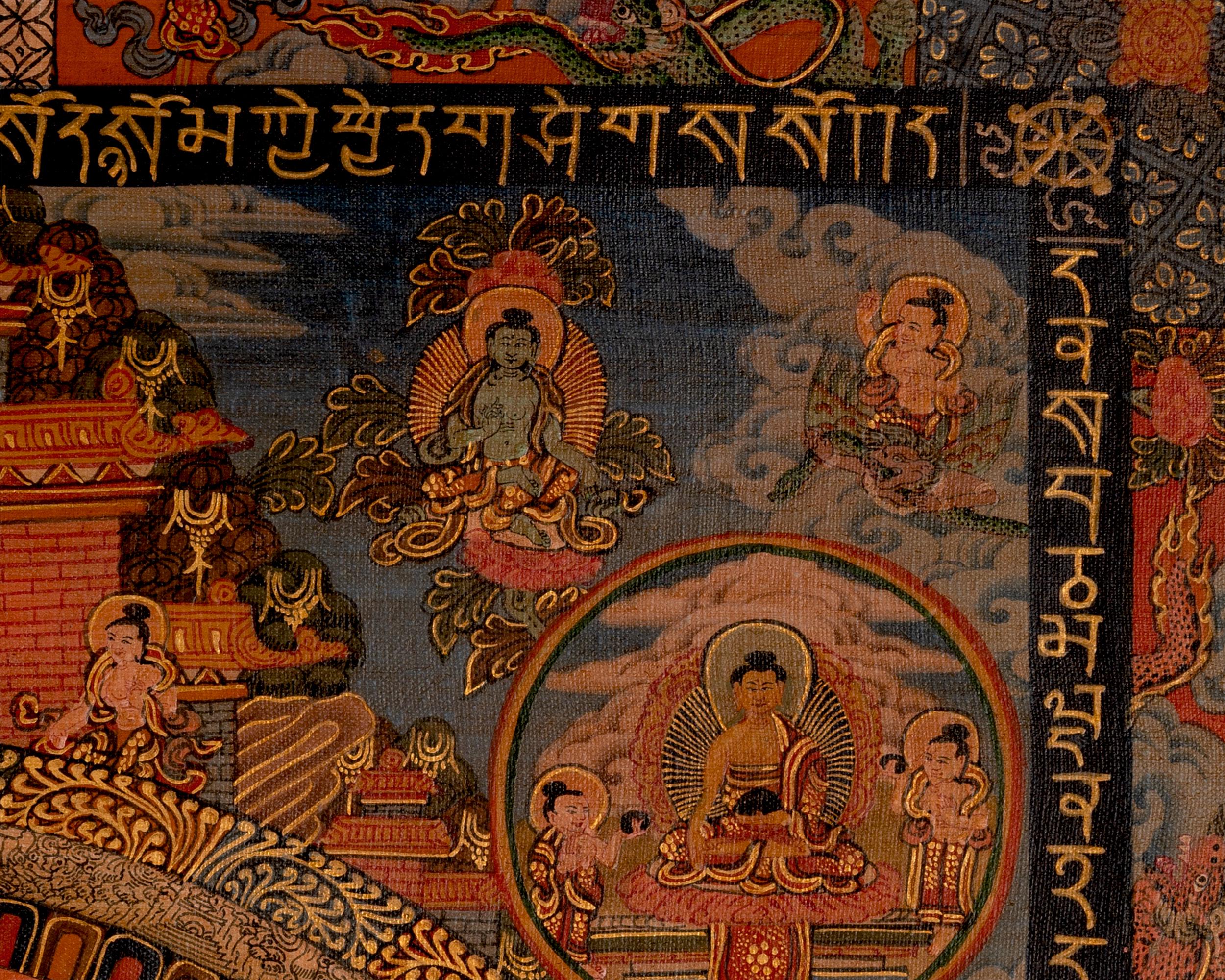 チベット曼荼羅タンカ絵画、仏教壁画、瞑想用装飾 - Etsy 日本