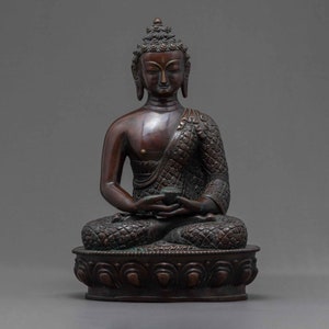Amitabha Buddha | Old Buddhist Statue | Nepal Buddha Statue | Tibetan Handicrafts | Meditation Room Decor | Home Yoga Studio | Zen Buddhism