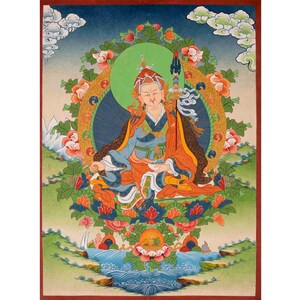 Padmasambhava Guru Rinpoche Wall Art | Wall Hanging For Spiritual Yoga And Meditation | Original Hand Painted For Home Decoration