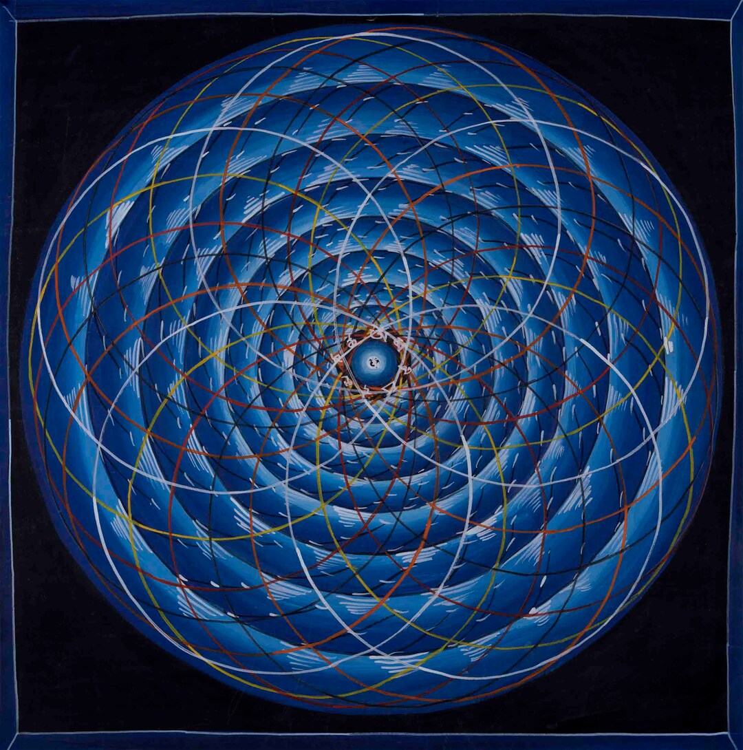 Hand-painted Cosmic Mandala | Tibetan Thangka Painting | Sacred