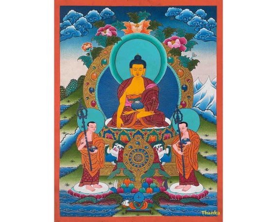 釈迦牟尼仏タンカ｜金剛坐像如来｜永遠の愛と慈悲を祈願するチベット