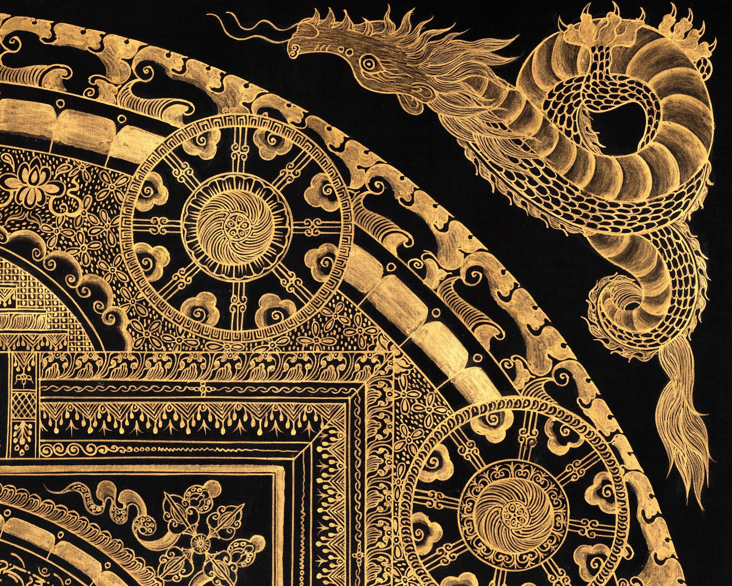 Art Print – Reproduction of Original Painting | Gold and Black