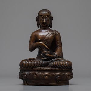 Old Monk Statue | Buddha Figurines | Handmade Traditional Buddhist Sculpture | Buddha Charm | Altar Supplies | Zen Buddhism | Buddhist Decor