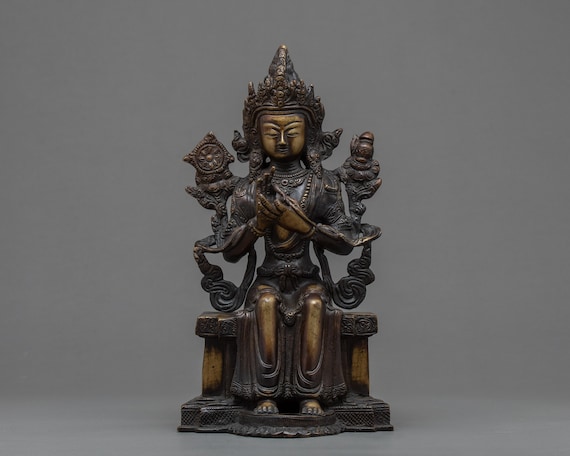 Maitreya Buddha Statue | Vintage Bodhisattva Spiritual Buddhist