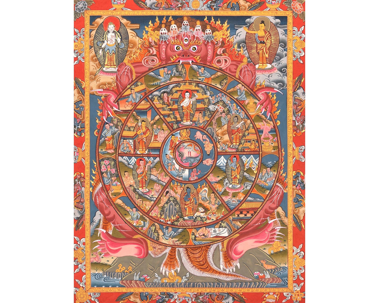 Levenswiel De cirkel van Doelplanner Tibetaans boeddhistische Dharma