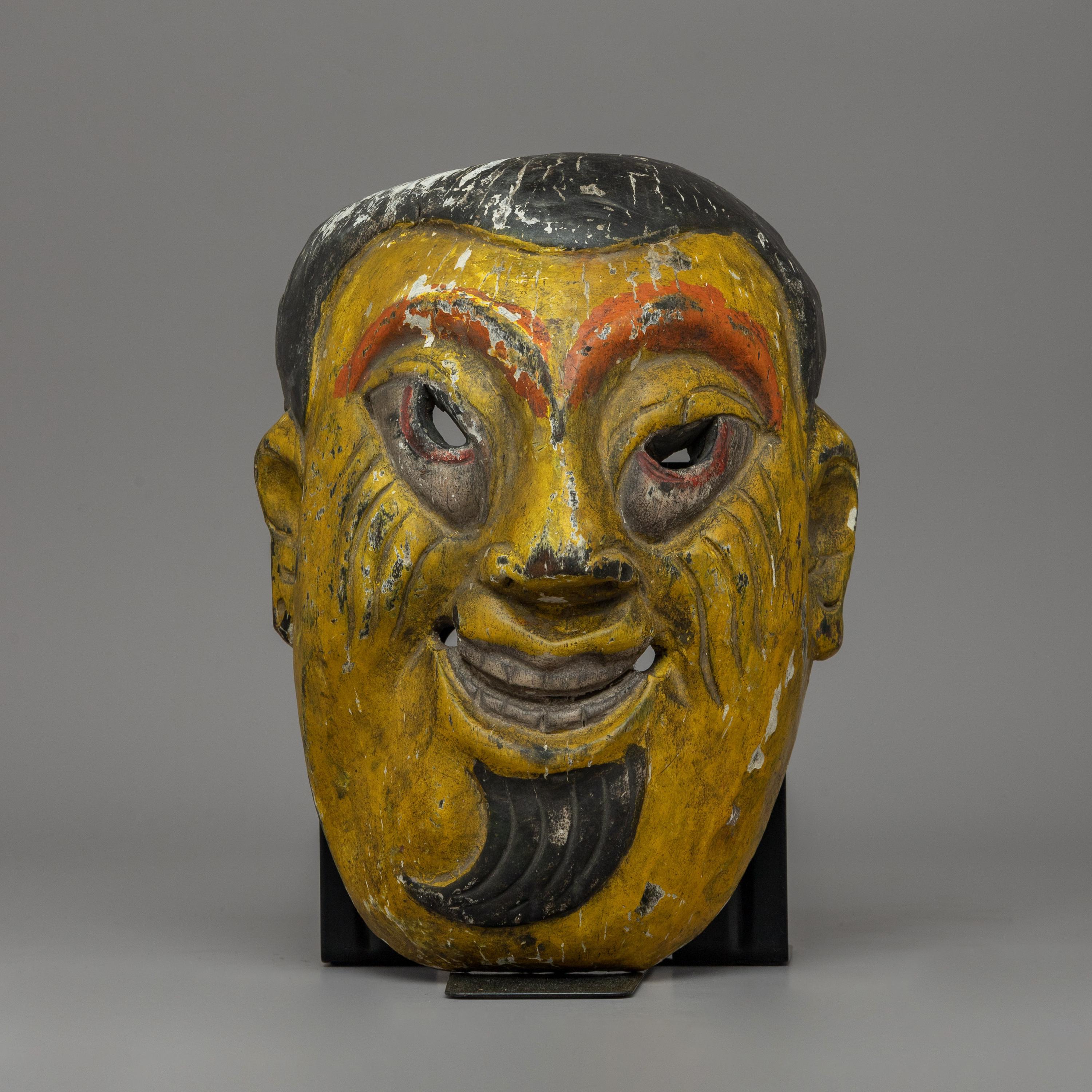 Vintage Tibetan Wooden Mask | Traditional Tibetan Art | Decorative