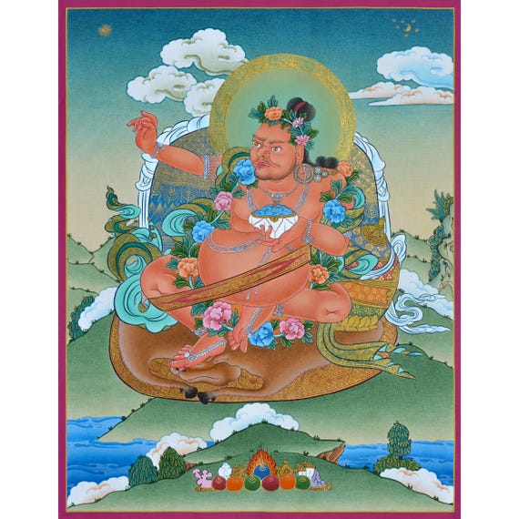 マハシッダ ヴィルーパ タンカ: 手描きのチベット仏教芸術作品 - Etsy 日本