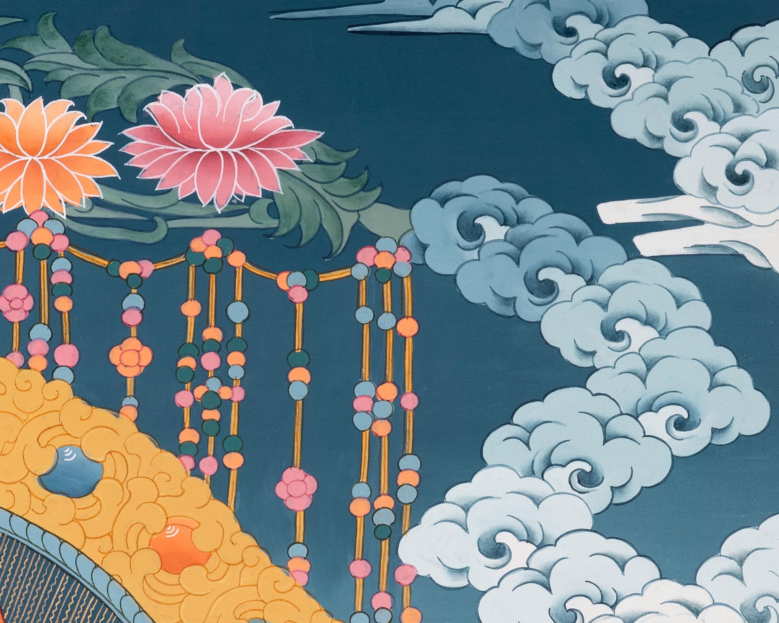 千手観音菩薩タンカ｜観音菩薩｜手描きチベット仏教美術｜慈悲の神