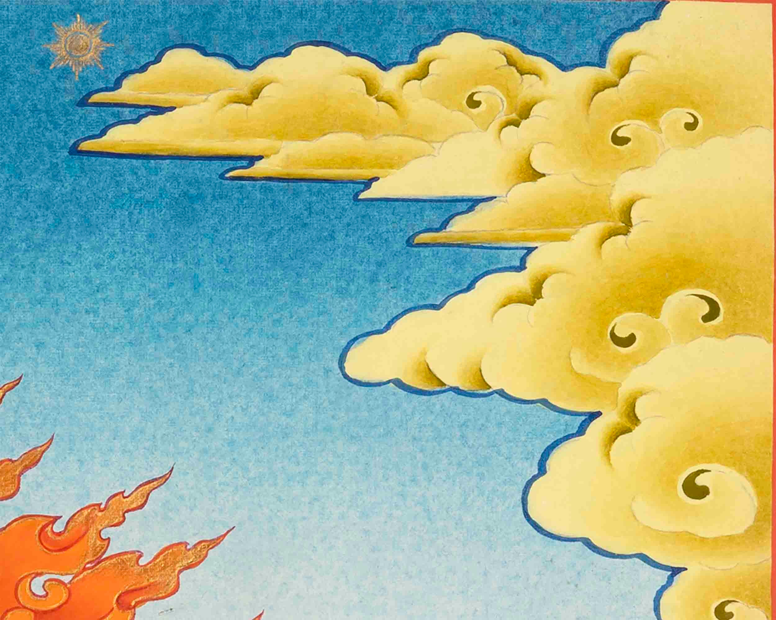 エカジャティ・タンカ絵画｜仏教の忿怒尊｜チベット仏教美術｜壁飾り