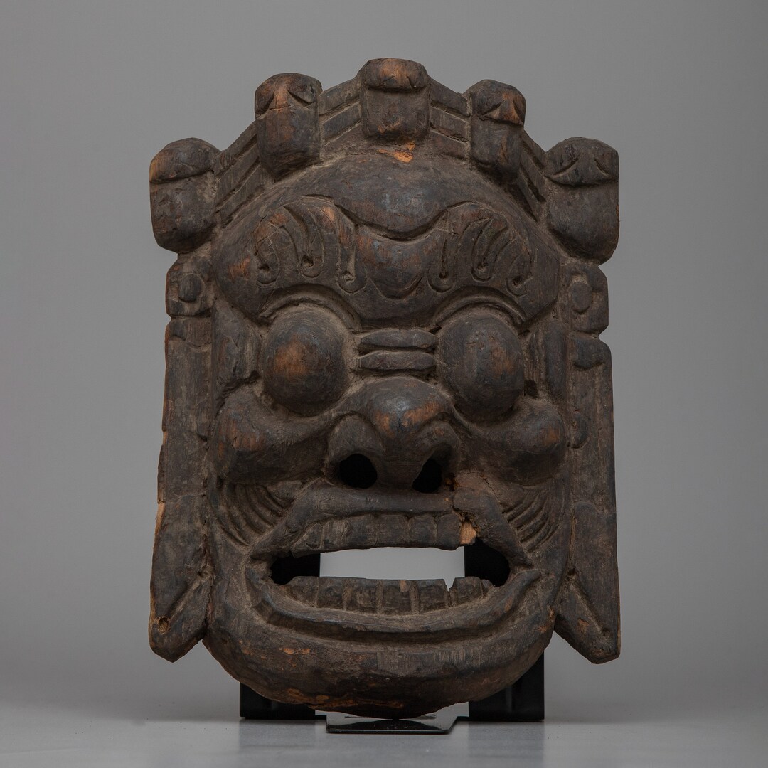 Himalayan Ritual Objects Himalayan Antique Mahakala Mask | Tibetan Ancient Treasure ...