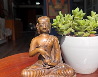 Old Monk Statue | Buddha Figurines | Handmade Traditional Buddhist Sculpture | Buddha Charm | Altar Supplies | Zen Buddhism | Buddhist Decor