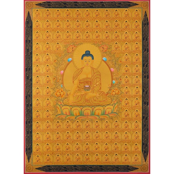 仏陀タンカ画、チベット仏教美術、曼荼羅壁掛け - Etsy 日本