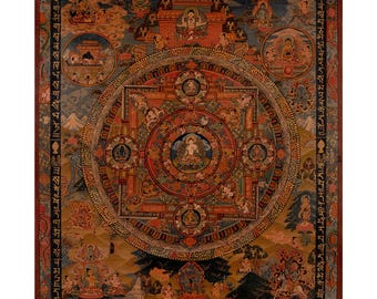 タンカアート 聖なるホワイトターラタンカアート - 伝統的なチベット仏教の