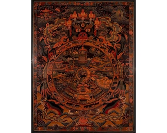 カーラチャクラ曼荼羅タンカ｜時の輪 チベット美術作品｜平和、瞑想