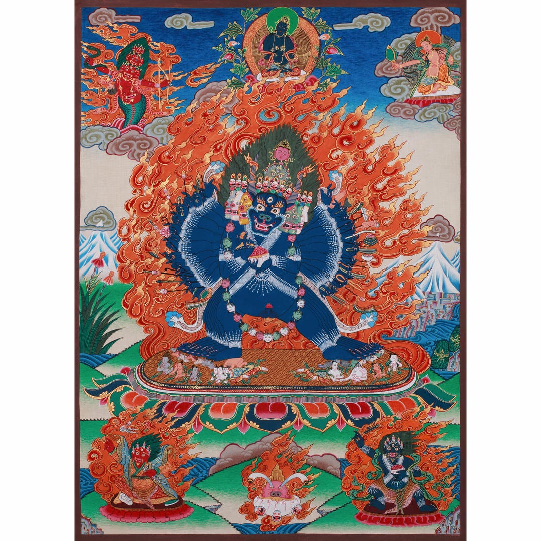 激しいヤマンタカタンカ | 怒りの守護神 | タントラ守護神アート