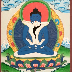 Arazzo Con Buddha Meditante E Mandala Colorato | 101x76 Cm | Poliestere Con Stampa HD | Per Camera Da Letto, Soggiorno O Spazio Zen