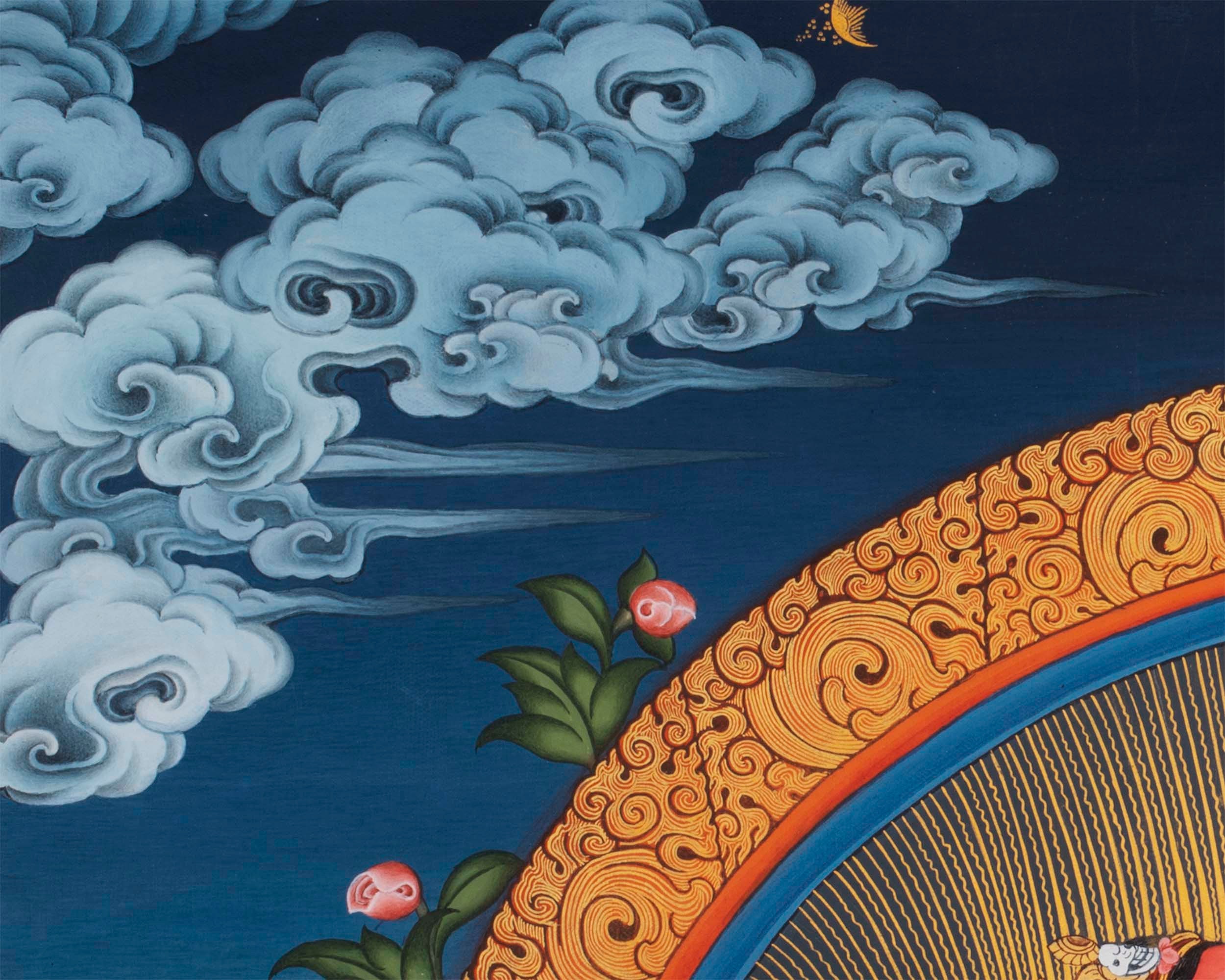 Gandhanra Thangka Tibétain,Vajrayogini,la dakini de tous les