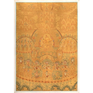 Guru Padmasambhava Lineage Tree Thangka | Hand-Painted Buddhist Art | Fine Art For Wall Decoration | Tibetan Buddhism | Housewarming Gifts
