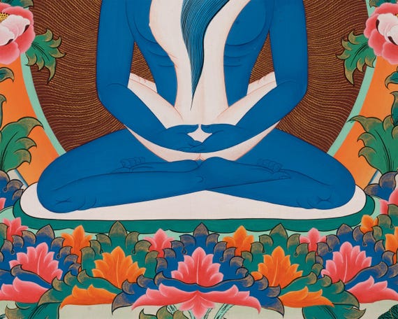 サマンタバドラ ヤブヤム ブッダ タンカ |仏陀シャクティ チベット