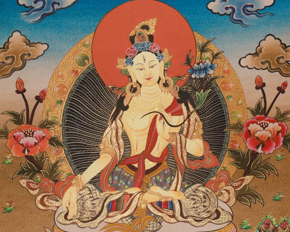 タンカアート Amazon.co.jp: エキゾチック インディア チベット 仏教 神 マンジュ