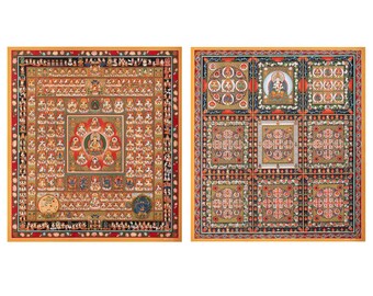 Extraordinary Ryoukai Mandala Set Thangka | Two Realm Mandala in