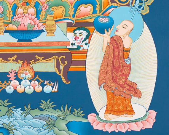 釈迦牟尼仏タンカ |ゴータマ・ブッダ |仏教美術絵巻 |安らぎの仏陀