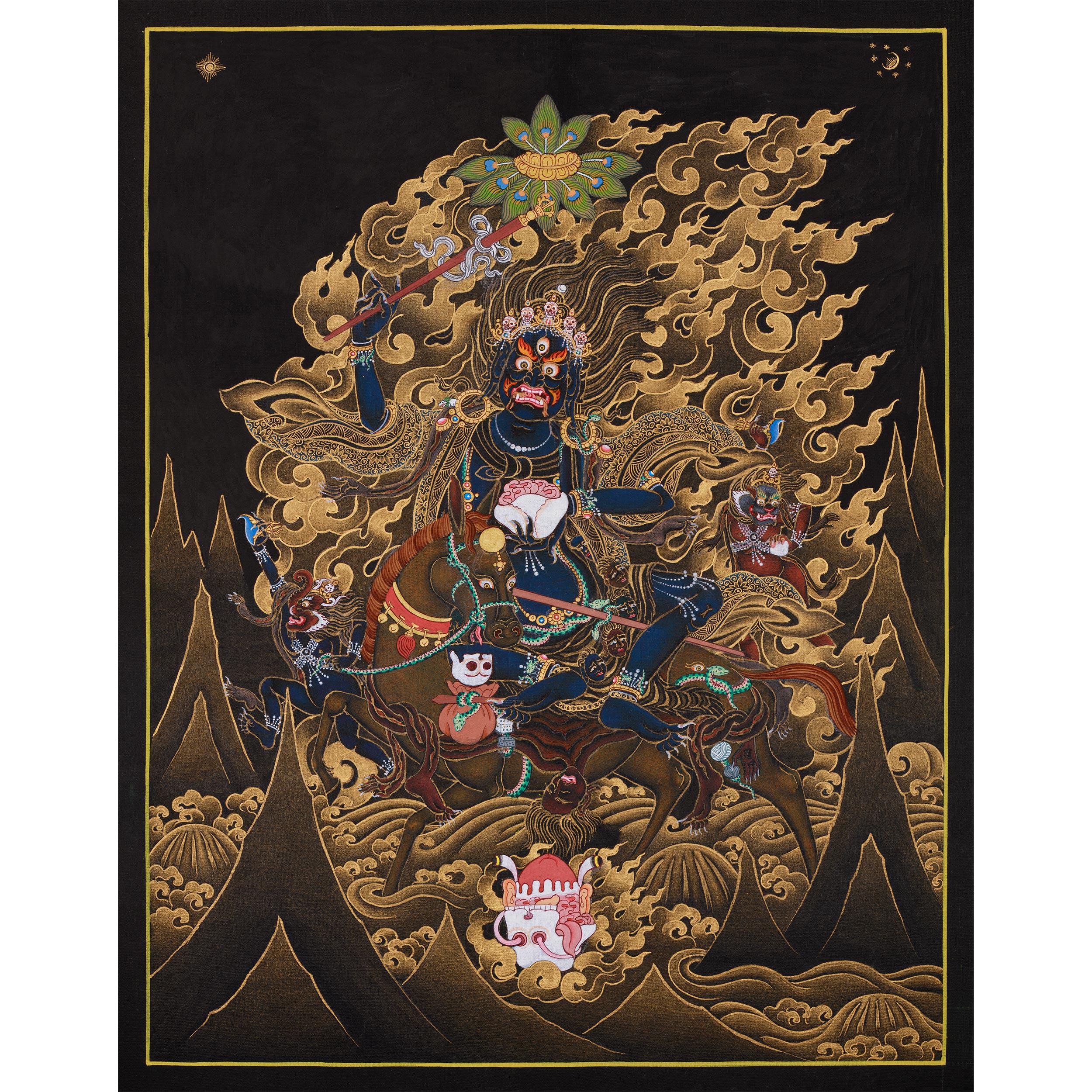 パルデン・ラモ Palden Lhamo 肉筆画 タンカ 曼荼羅 手描き 新品 il_fullxfull.7169479285_mv29.jpg