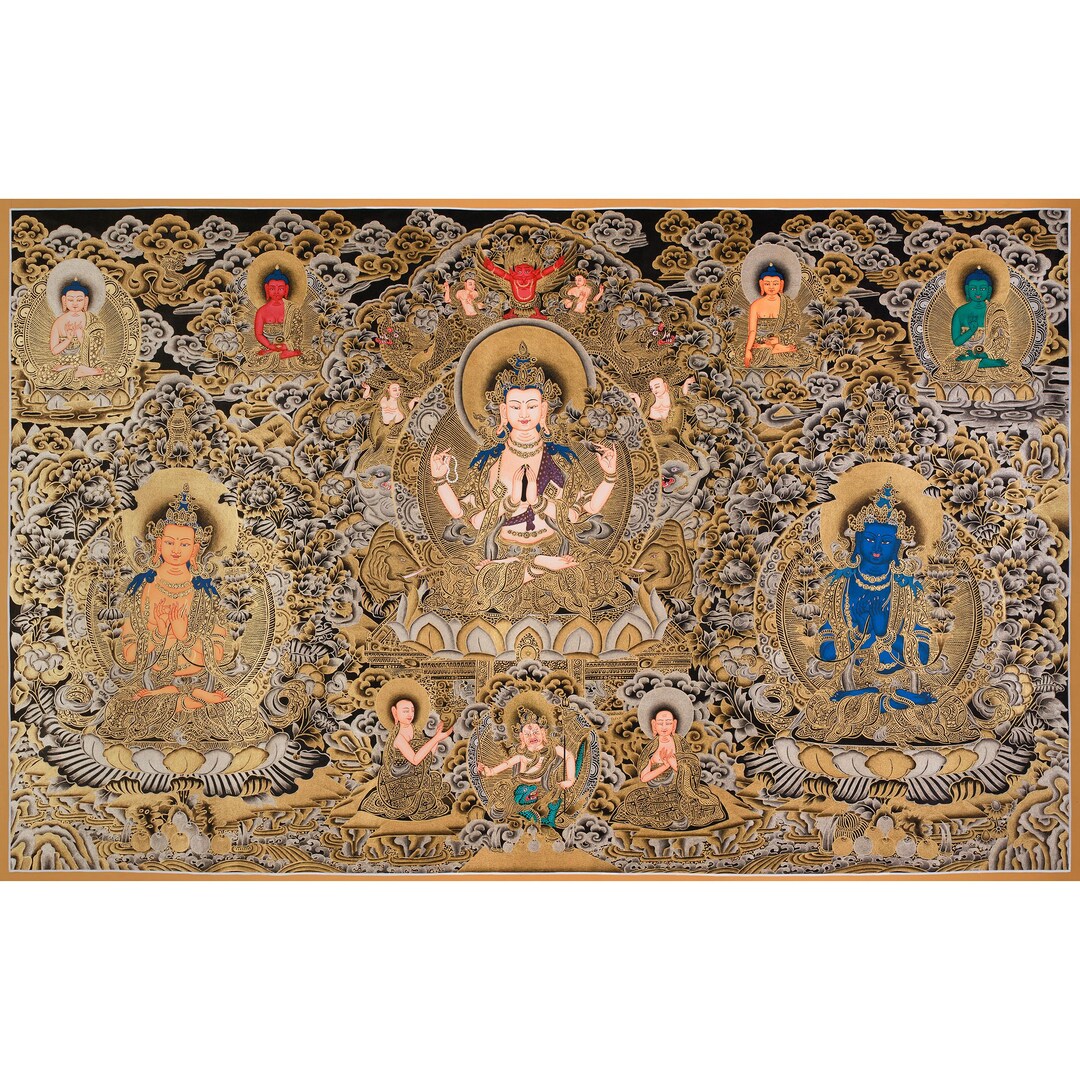 Rig Sum Gonpo | the Triad of Bodhisattvas Avalokiteshvara