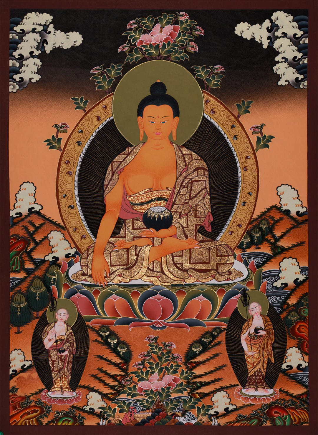 ☆一点物☆ タンカ 釈迦如来（ゴータマ ブッダ） 手書き 一点物