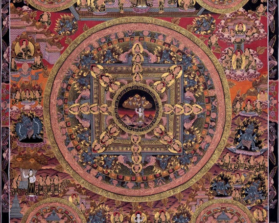 Queen Maya Devi Mandala Thangka | Shakyamuni Buddha | Mandala