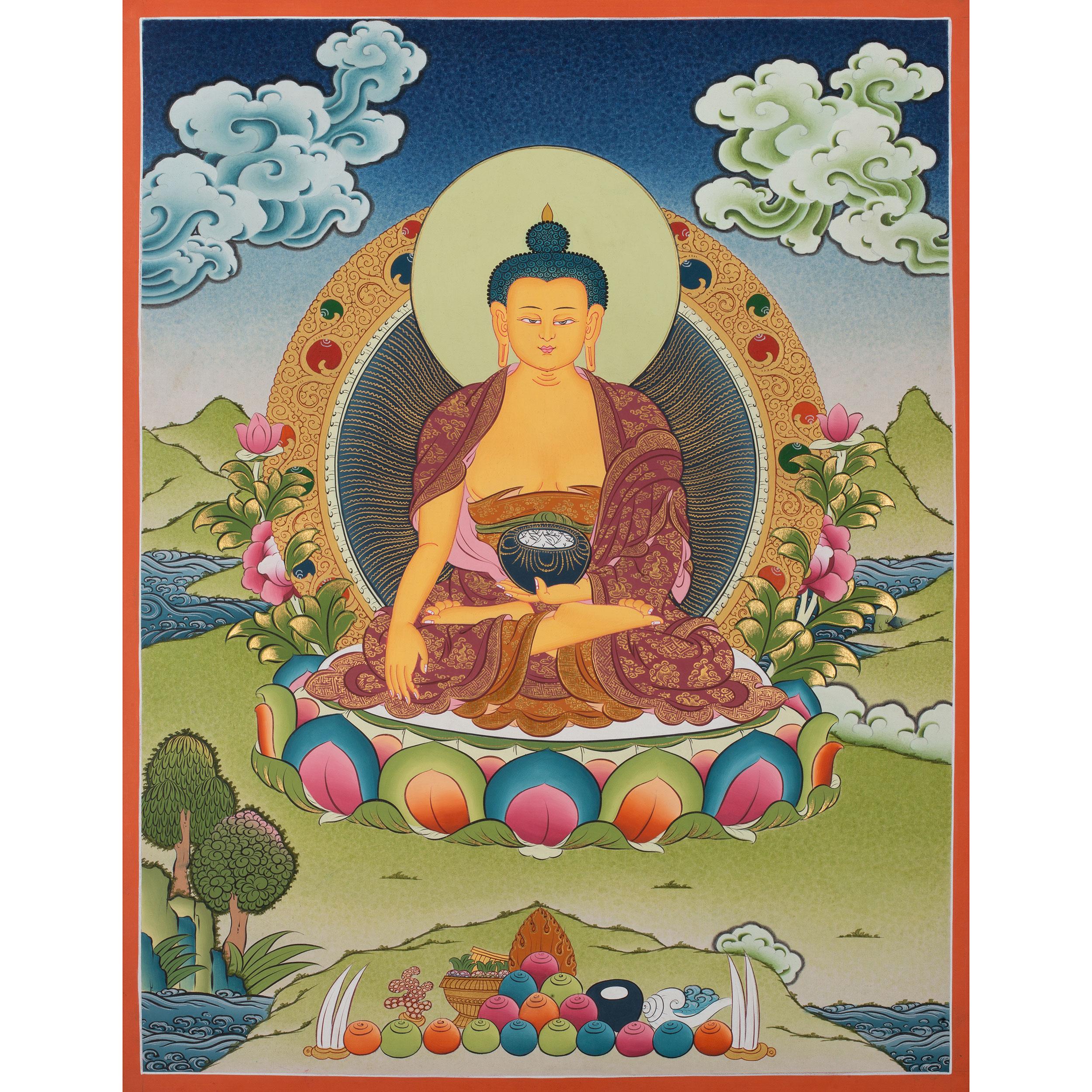 ブータン タンカ 仏教 絵画 仏画 ブッダ 仏陀 チベット オブジェ ブータン タンカ 仏教 絵画 仏画 ブッダ 仏陀 チベット オブジェ