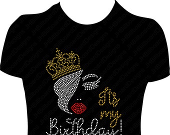 It's My Birthday Rhinestone T-Shirt, Bling Birthday Shirt