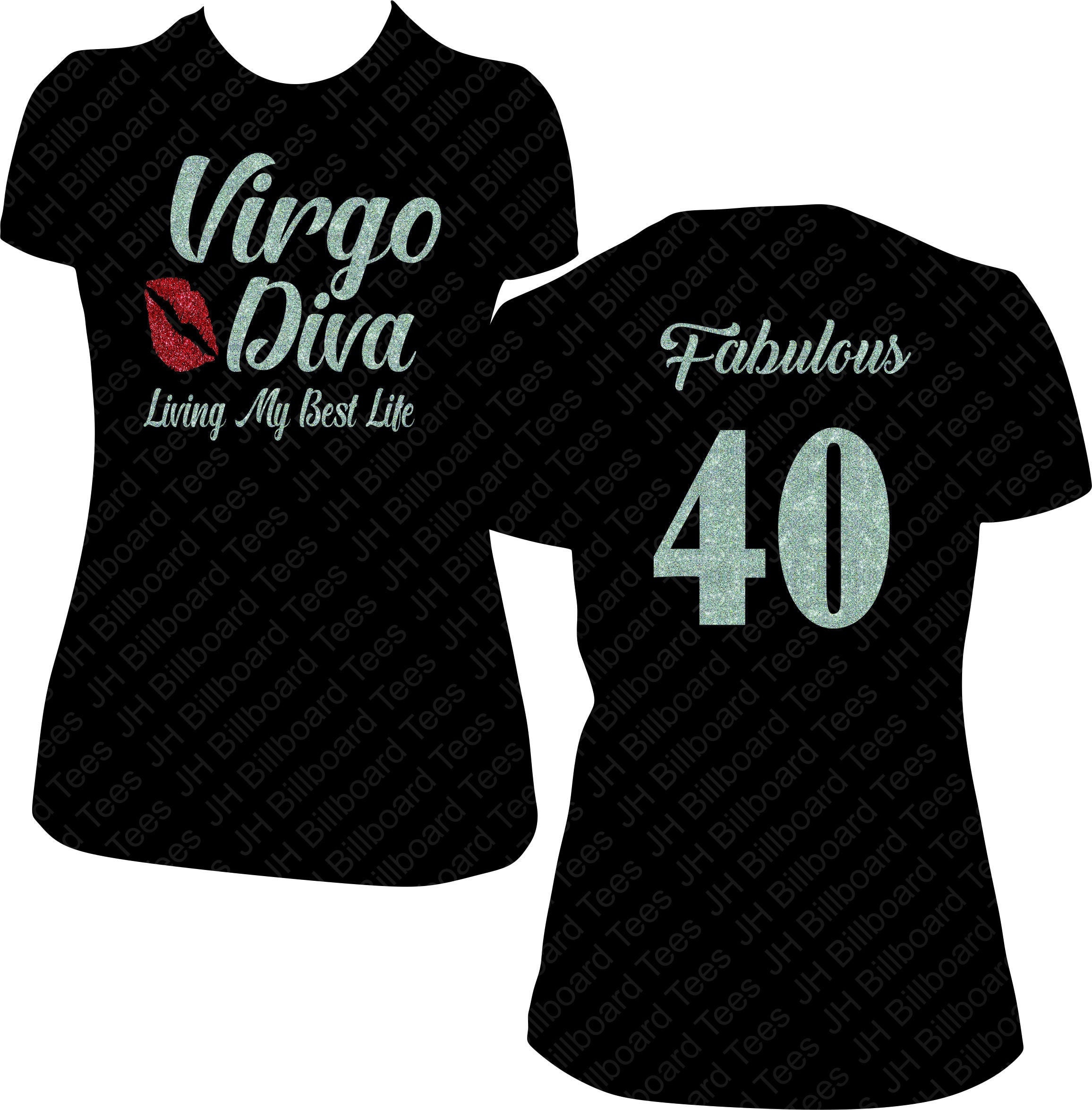 Virgo Diva Bling shirt Custom Age Virgo Shirt Virgo Chic Etsy