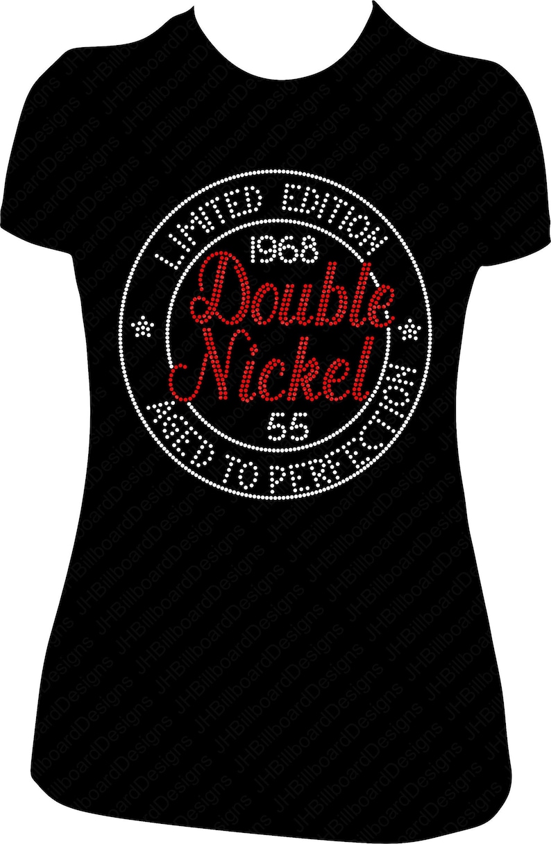 Double Nickel Limited Edition Rhinestone Shirt Bling Birthday Etsy