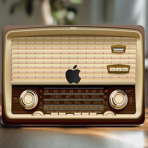 Retro radio receiver skin macbook air 13 vintage laptop decal macbook pro 16 cover apple M1 sticker touchpad M3 M4 mac book 15 inch 2022 14