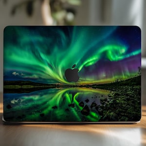 Aurora Borealis macbook nature Northern Lights aesthetic pro 13 skin M2 M3 M4 16 cover mac book air M1 decal retina 15 sticker landscape 14